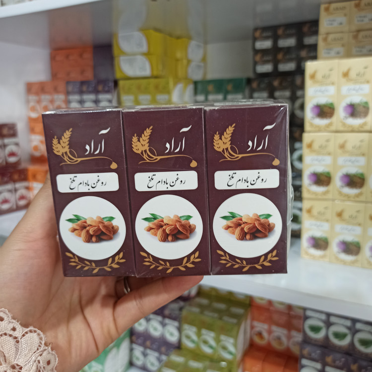 روغن بادام تلخ آرادطبیعت ایرانیان ۱۰۰٪ خالص و طبیعی